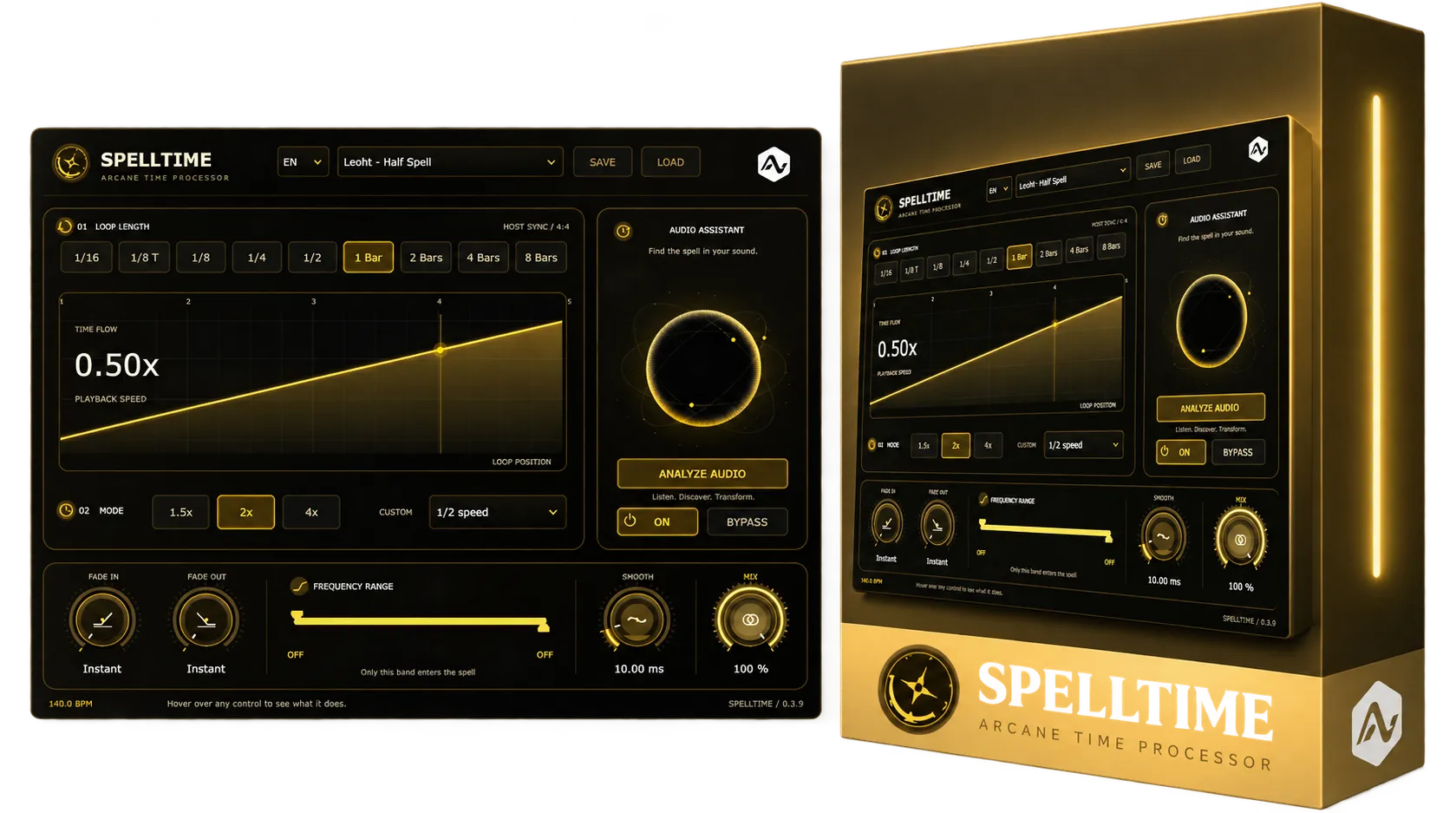Spelltime interface and packaging